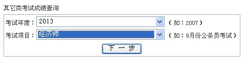 宁波2013年经济师考试成绩查询入口