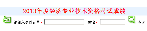 广州2013年经济师考试成绩查询入口