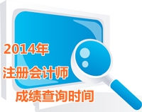 2014年注册会计师成绩查询时间