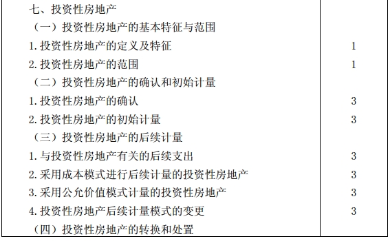 会计考试大纲