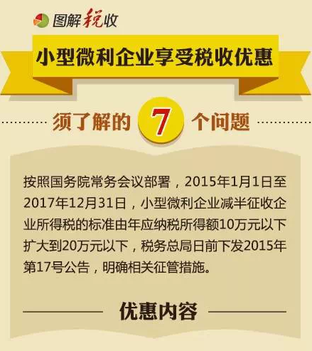 小型微利企业享受税收优惠须了解的7个问题