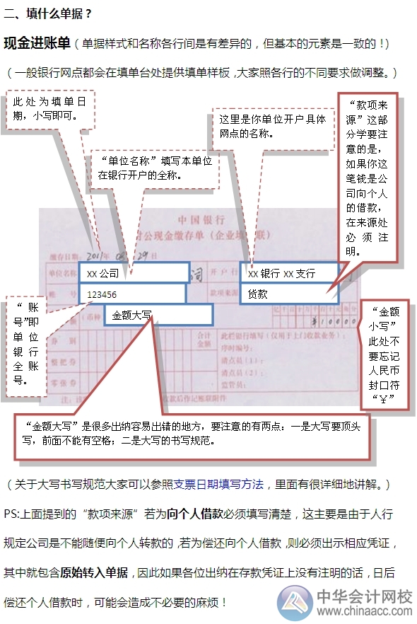 小出纳的银行日常：人民币现金存款