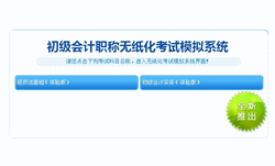 初级会计职称无纸化考试模拟系统的价格