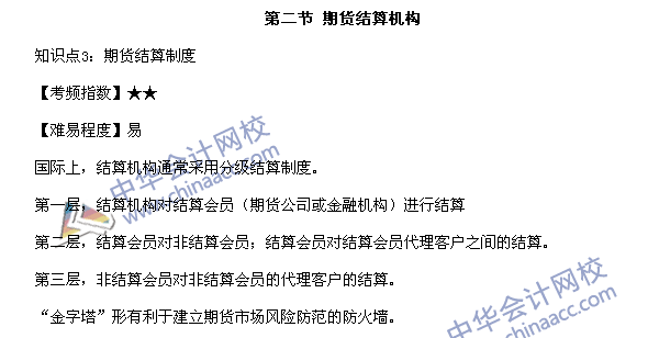 期货从业资格考试《期货基础知识》第二章高频考点：期货结算制度