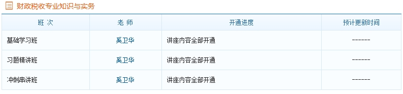 2016年中级经济师《财政税收知识与实务》新课全面开通