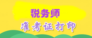 山东省2016年税务师真考证打印时间