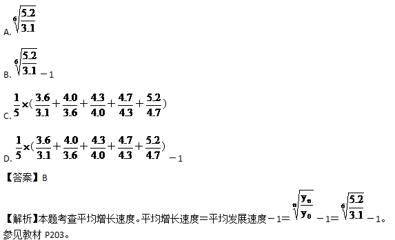 经济师中级经济基础考点：平均增长速度