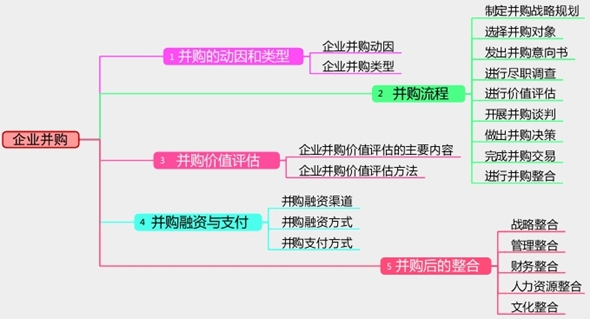 2017年高级会计师考试预习：企业并购思维导图