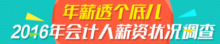 你的工资“拖了后腿”还是“抱了大腿” 2016会计人薪资状况大调查