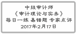 中级审计师《审计理论与实务》每日一练易错题专家点评