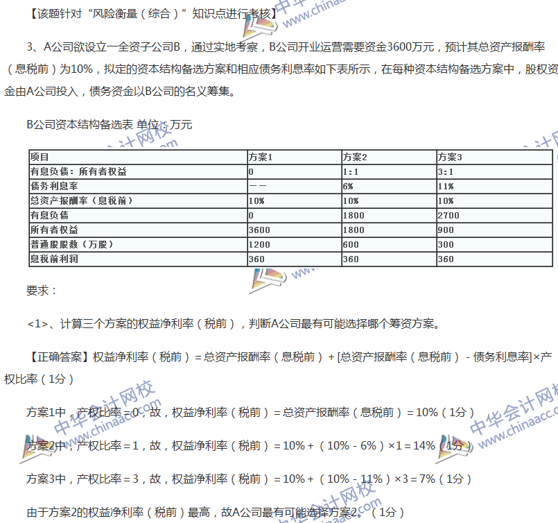 2017中级会计职称《财务管理》全真模拟试题第四套（4）