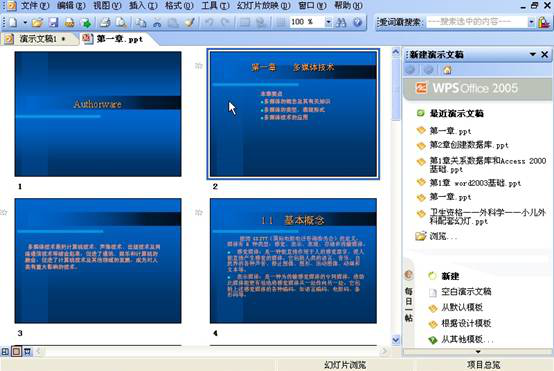 高会《职称计算机》金山演示 2005：视图方式