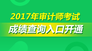 2017年审计师成绩查询入口