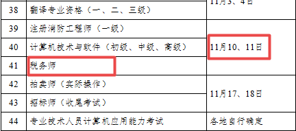 定了！2019年税务师考试时间为11月09日-10日