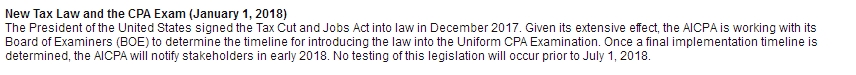 特朗普 新税 美国税改 2018年 美国CPA考试 aicpa uscpa