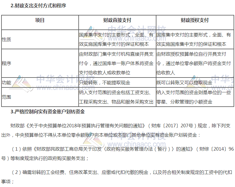 2018高会《高级会计实务》高频考点：国库集中收付制度