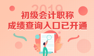 2019初级会计考试成绩查询入口