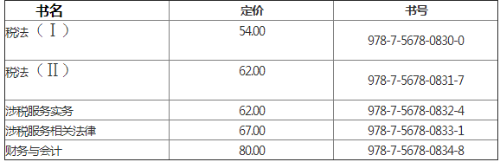 税务师考试教材价格