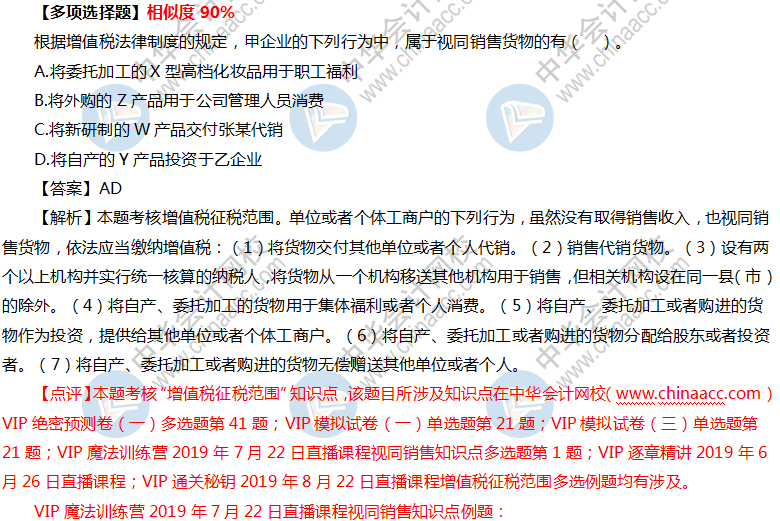 2019中级会计职称VIP签约特训计划《经济法》考试情况分析