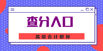 2019年海南高级会计师成绩查询