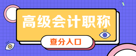 2019年天津高级会计师成绩查询