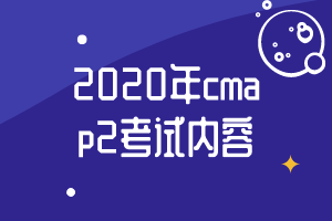 2020年cma—p2考试内容