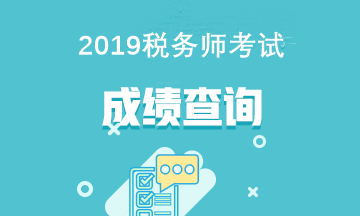 2019税务师考试成绩查询