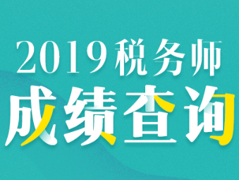 2019税务师成绩查询