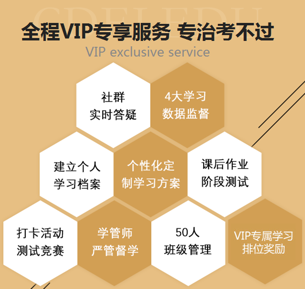 全程VIP专享服务 专治考不过