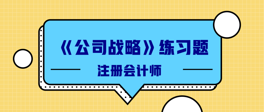 注会公司战略练习题