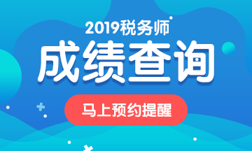 2019税务师成绩查询