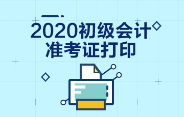 2020年河南会计初级考试准考证啥时候能打印啊？