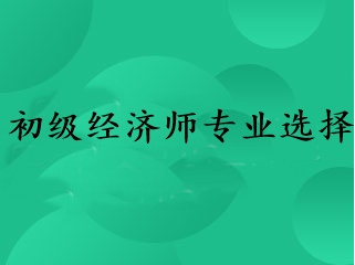 初级经济师专业选择