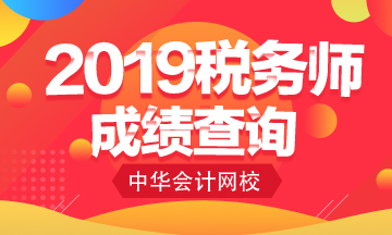 2019税务师成绩查询~