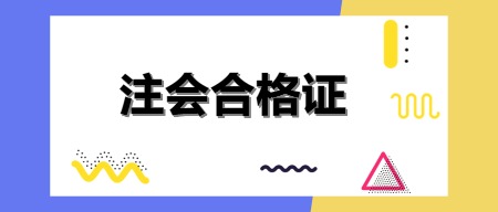 2019注会合格证