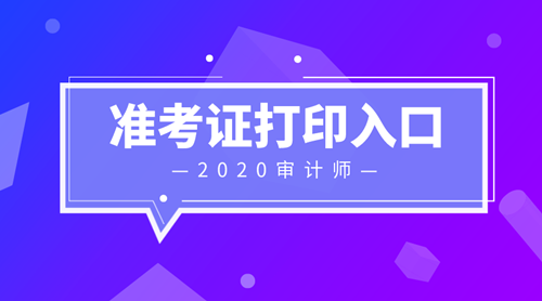 2020审计师准考证打印入口