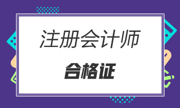 2019年注会考试合格证领取