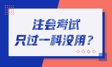 恭喜CPA考生！2019年注会只过一科也有大用！