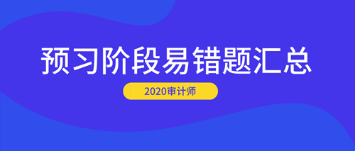 2020审计师预习阶段易错题汇总