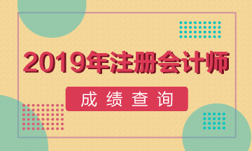 江西2019年注会官方成绩查询入口