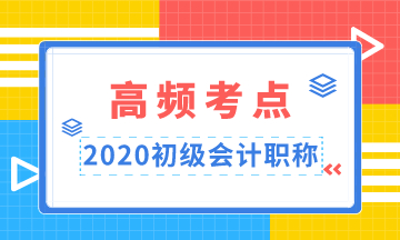 2020年初级会计考试《初级会计实务》第二章资产高频考点