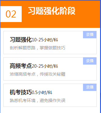 习题强化阶段