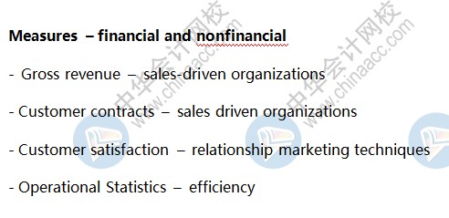 BEC知识点：Measures – financial and nonfinancial