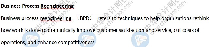 BEC知识点：Business Process Reengineering