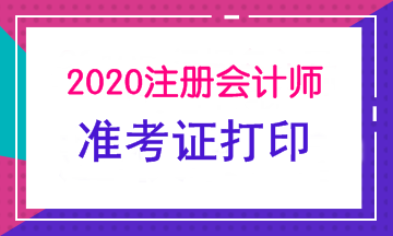 2020年南宁注会准考证打印时间