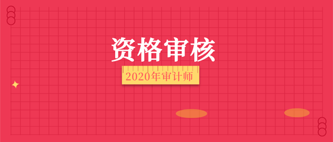 2020年审计师资格审核信息