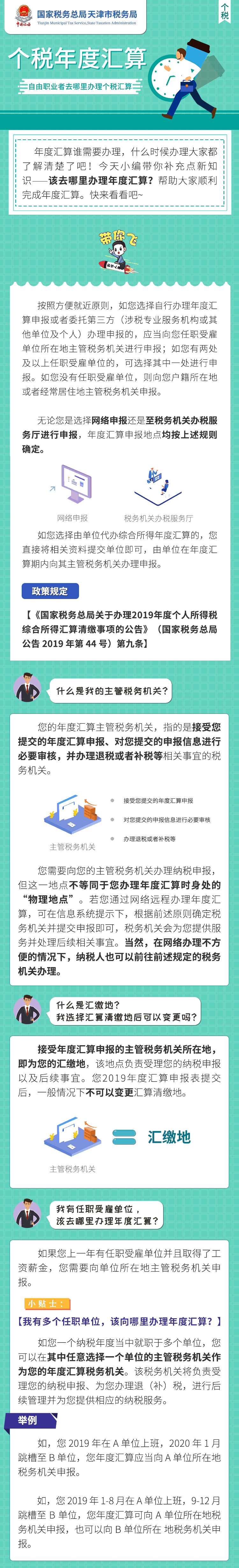 个税年度汇算：自由职业者去哪里办理个税汇算？