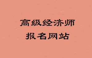 高级经济师报名网站