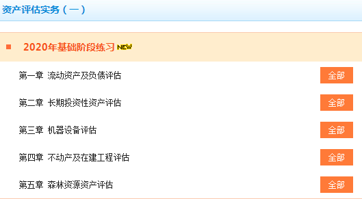 2020年《资产评估实务一》基础阶段习题已更新至第五章