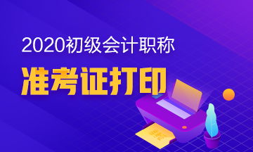 广东2020年初级会计师准考证打印时间